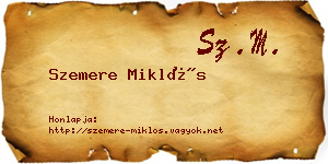 Szemere Miklós névjegykártya